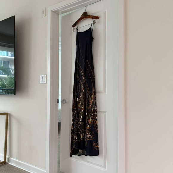 Farm Rio Black Garden Slip Midi Dress - Picture 4 of 11